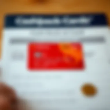 Comparison chart of cash back cards