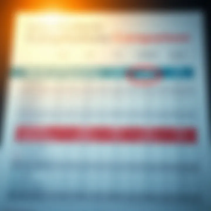 Loan Products Comparison Comparison chart of different loan products for debt consolidation