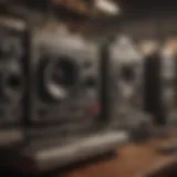 A collection of vintage electronics ready for resale