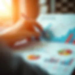 A research analysis graph showcasing market trends and consumer behavior