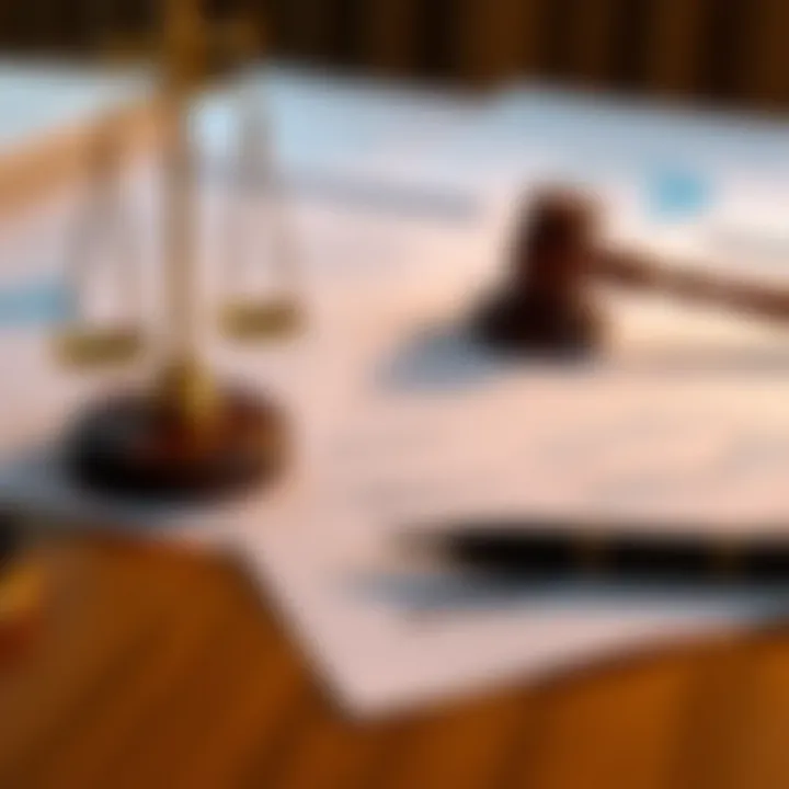 Legal documents and a pen on a desk