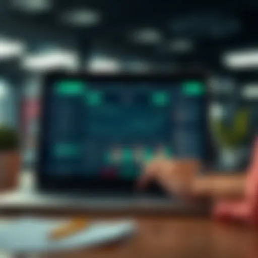 Illustration of online financial platform interface