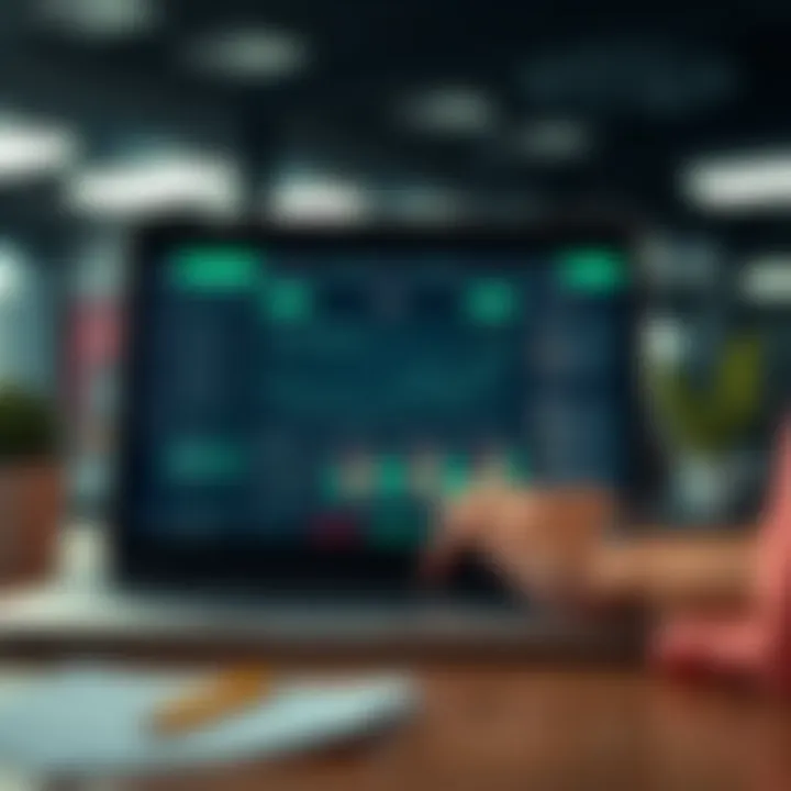 Illustration of online financial platform interface