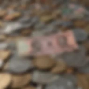 Diverse African Currency Collection Overview of African currency notes and coins