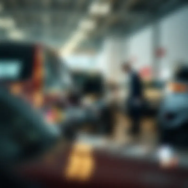 Illustration showcasing automotive purchasing process