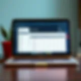 A sleek MacBook displaying accounting software interface