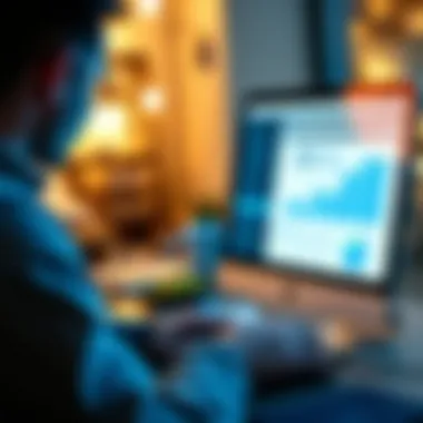User Experience with Mac Accounting Software A user navigating accounting software on a Mac device