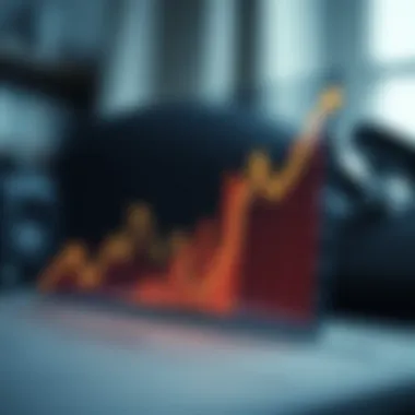 Graph illustrating financial trends tracked by a check register app