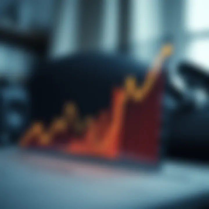 Graph illustrating financial trends tracked by a check register app