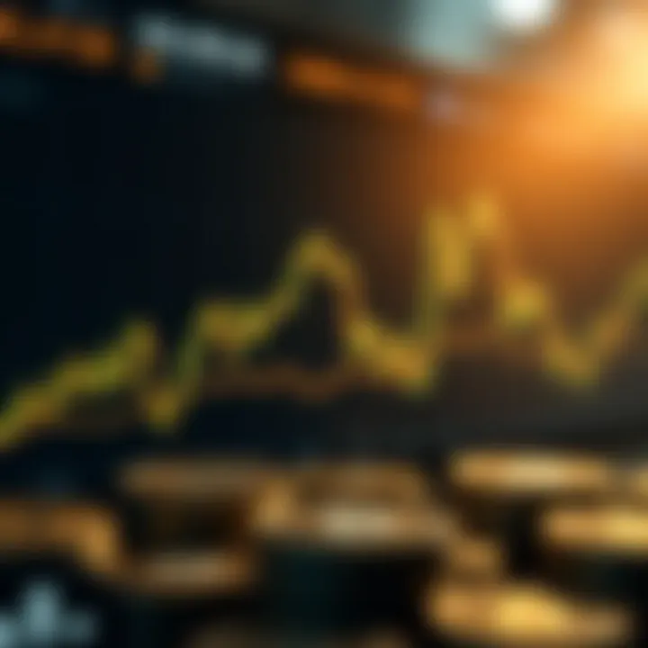 Graph showcasing market performance of leading DeFi coins