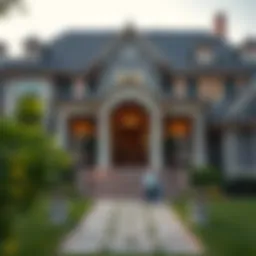 Elegant home exterior view