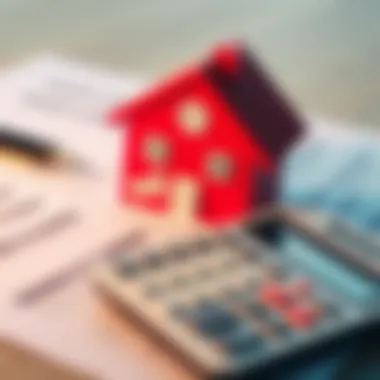 Calculator and paperwork for assessing loan eligibility