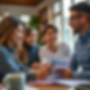 Family discussing home financing options