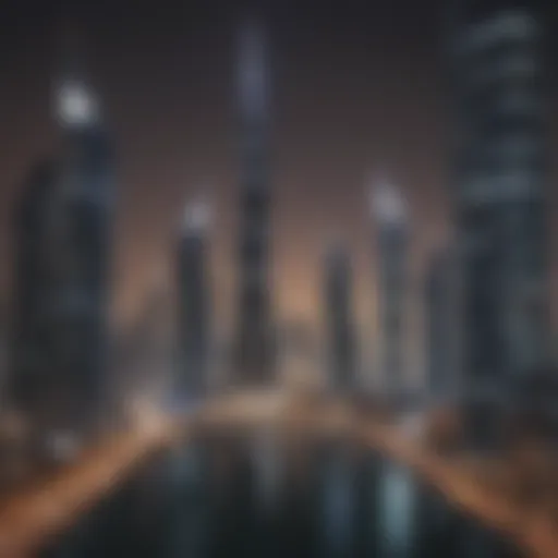 Dubai skyline with financial district