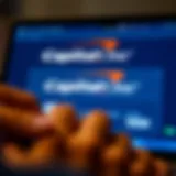 Capital One online banking interface