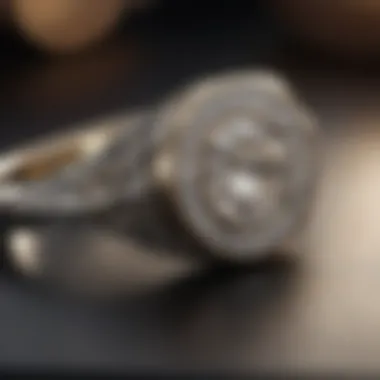 A close-up of a beautifully crafted ring