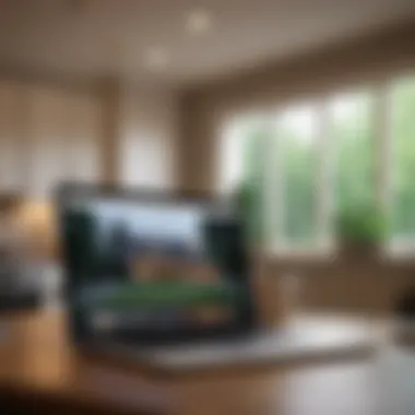 Home Search Research A couple reviewing real estate listings on a laptop