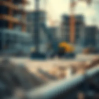 Construction site with machinery