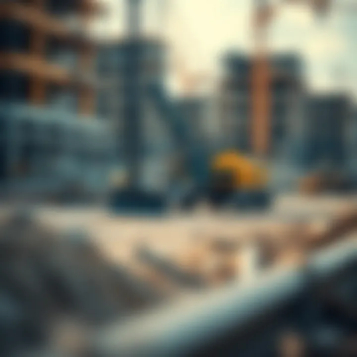 Construction site with machinery