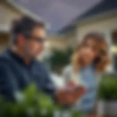 A couple discussing finance options