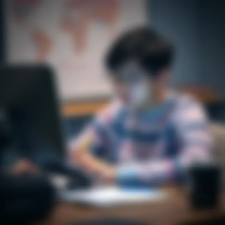 Online Learning and Tutoring Opportunities A person engaging in online tutoring or teaching