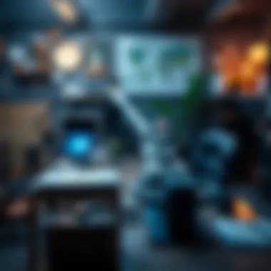 Creative Avenues for Income Generation A creative workspace showcasing digital art and design tools