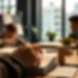 Conceptual illustration of business credit evaluation