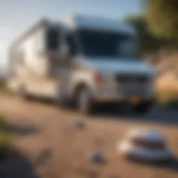 A detailed infographic illustrating the factors influencing Class A RV insurance costs