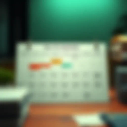 Quarterly Tax Calendar Overview Visual representation of quarterly tax calendar