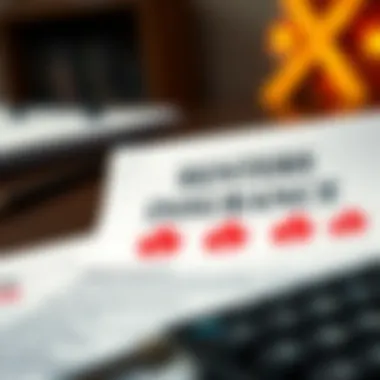 Graphic representation of renters insurance documents with fire symbols.