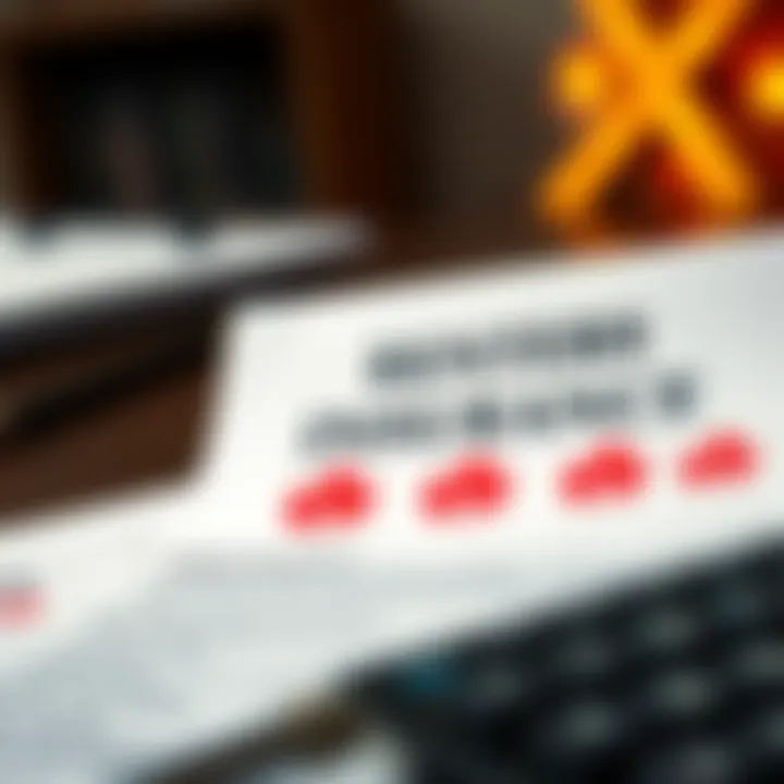 Graphic representation of renters insurance documents with fire symbols.