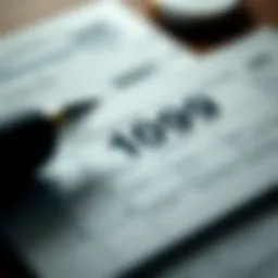 Detailed view of a SSA 1099 tax form