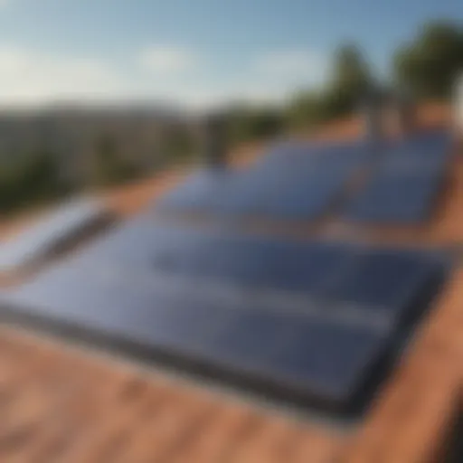 Solar panel installation on a residential roof