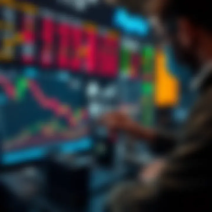 Investor analyzing stock options with PayPal interface