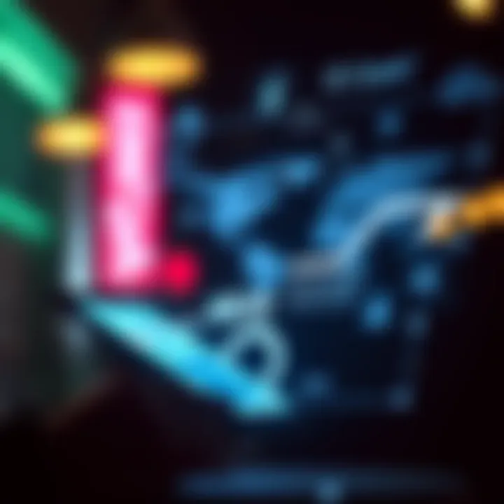 Conceptual representation of digital money transfers